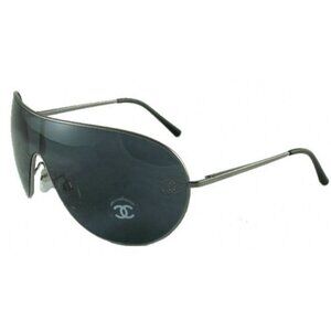 B-33. Chanel Crystal CC Logo Aviator Sunglasses